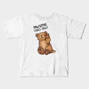 Paw-sitive Vibes Only! Kids T-Shirt